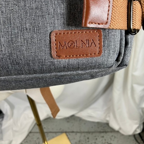MOLNIA Gray Convertible Backpack Messenger Bag Shoulder Bag Laptop Bag‎ - Picture 4 of 14